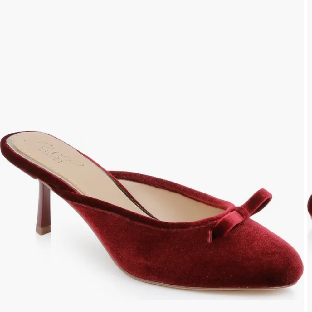 Jewel Badgley Mischka Elliot Burgundy Mules